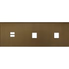 MODELEC - Façade Empreintes ANGLE Vieux Bronze Triple Horiz Chargeur USB 1 Média 1 Média M