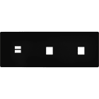 MODELEC - Façade "M" Noir Mat Triple Horizontale 1 Chargeur USB 1 Media 1 Media magnétique