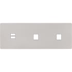 MODELEC - Façade "M" Nickel Sable Triple Horizonta 1 Chargeur USB 1 Media 1 Media magnétiq