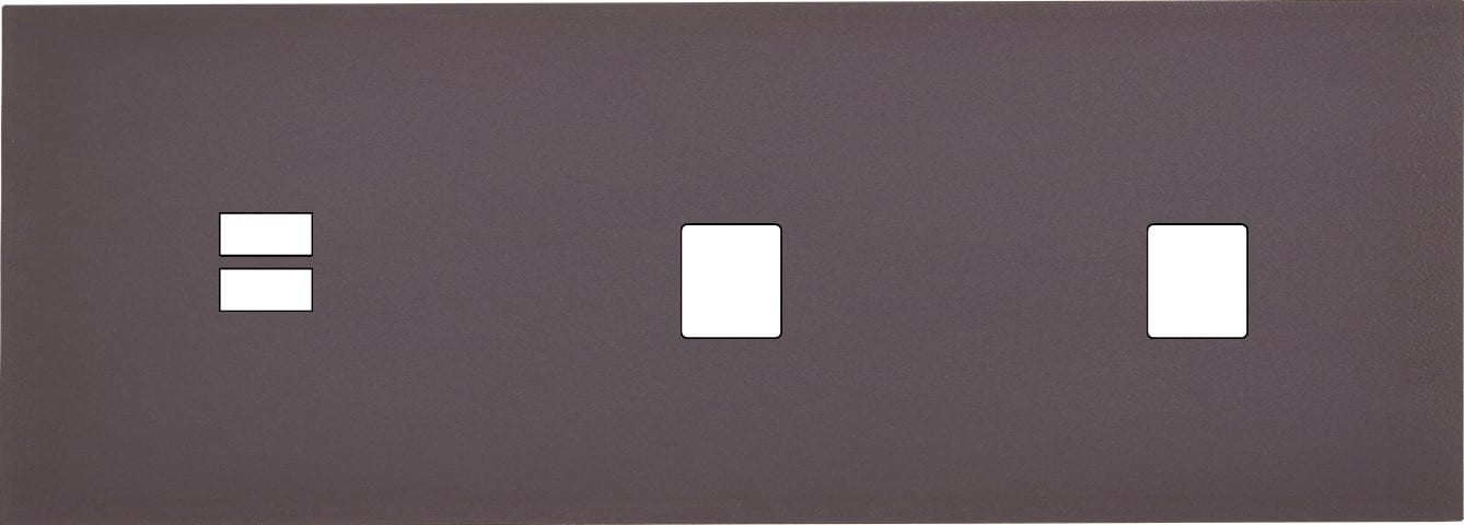 MODELEC - Façade Désir Anthracite Mat Triple Horizontale U1 M1 M1