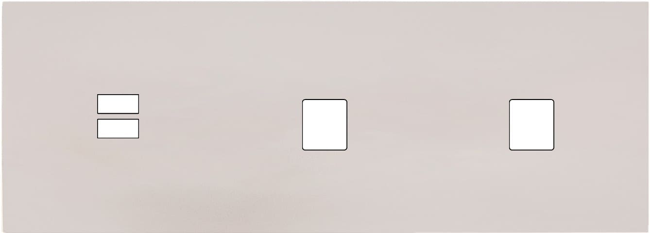 MODELEC - Façade Désir Gris Perle Mat Triple Horizontale U1 M1 M1