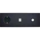 MODELEC - Façade Confidence Laiton Noir Mat Triple Horizontale PCK U1 C1 Vis