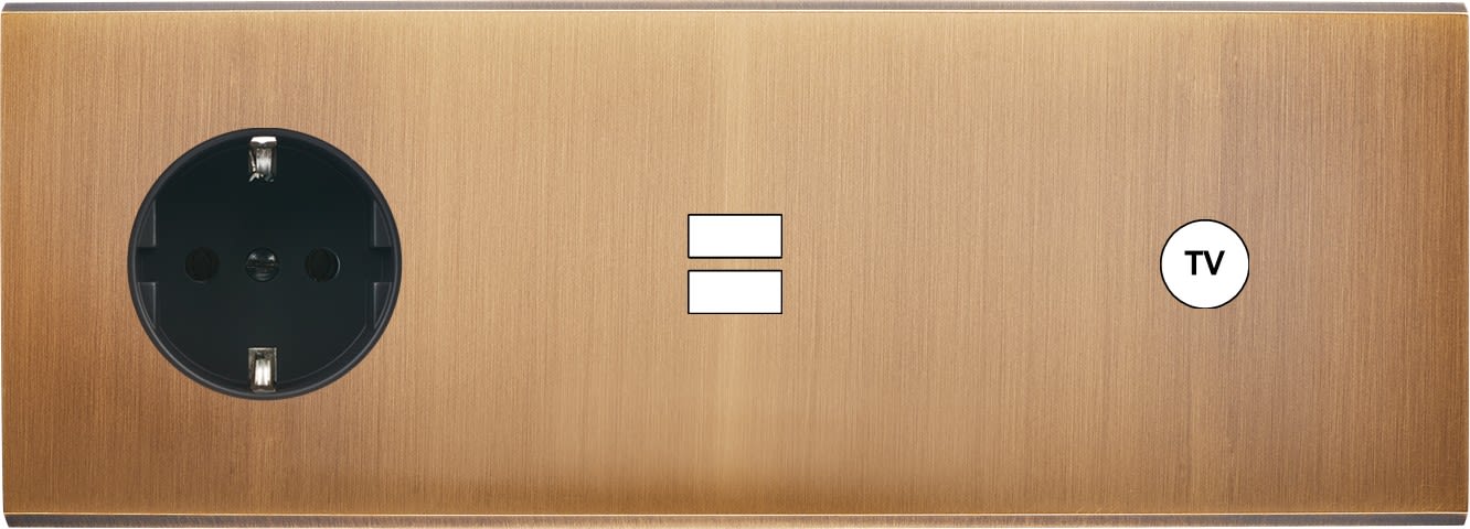 MODELEC - Façade Confidence Laiton Vieux Bronze Triple Horizontale PCK U1 C1