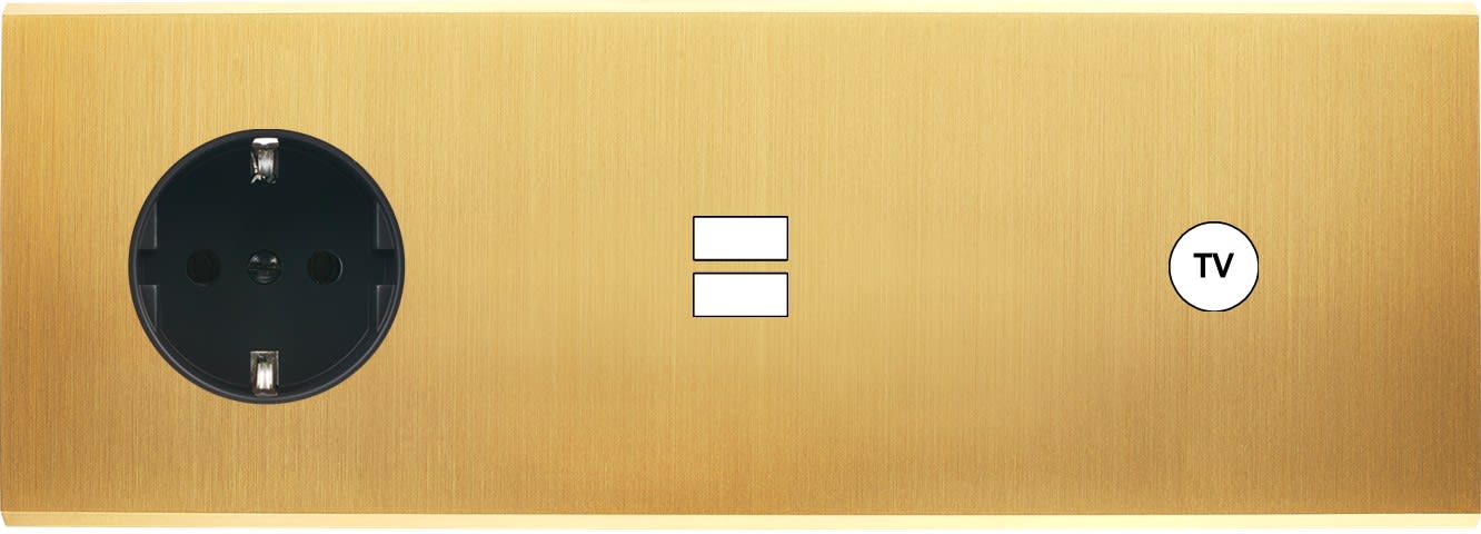 MODELEC - Façade Confidence Laiton Satine Triple Horizontale PCK U1 C1