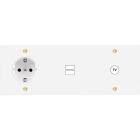 MODELEC - Façade Confidence Laiton Blanc Email Triple Horizontale PCK U1 C1 Vis