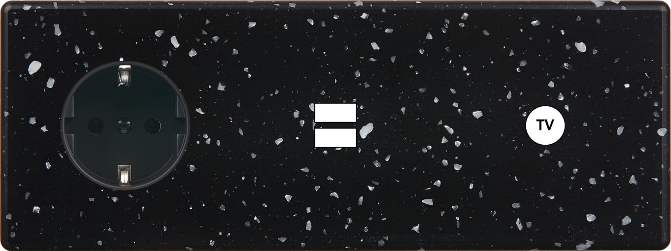 MODELEC - Façade Hitera Terrazzo Noir Triple Horizontale PCK U1 C1
