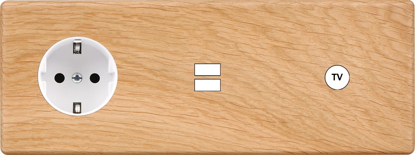 MODELEC - Façade Hitera Chene Clair Triple Horizontale PCK U1 C1