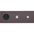 MODELEC - Façade Désir Anthracite Mat Triple Horizontale PC U1 C1