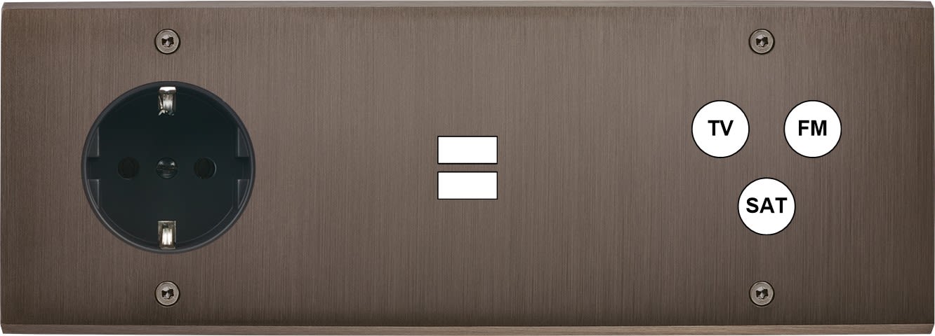 MODELEC - Façade Confidence Laiton Canon De Fusil Triple Horizontale PCK U1 C3 Vis