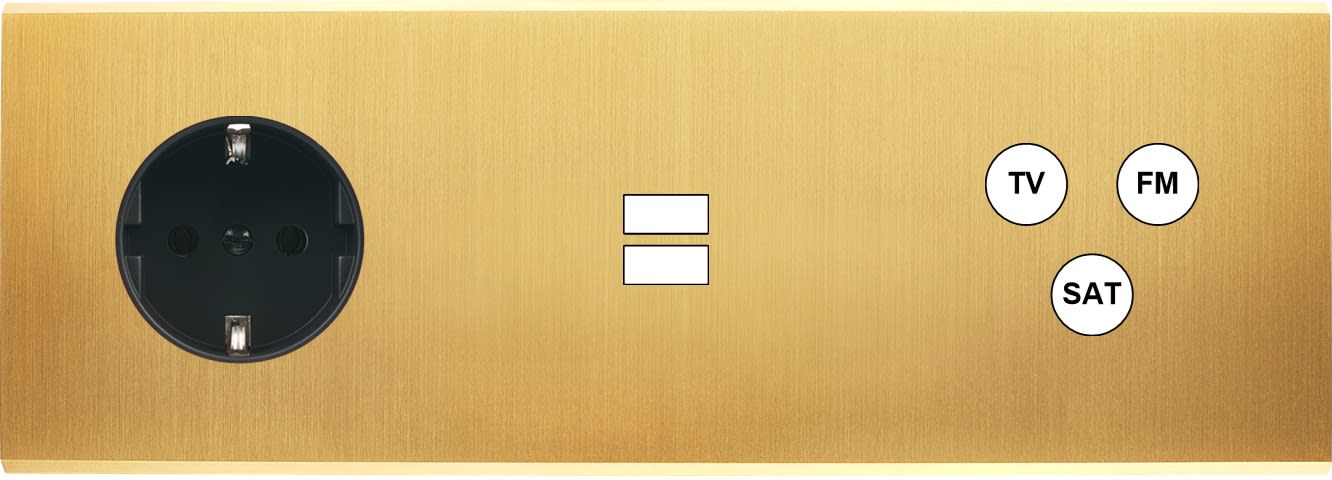 MODELEC - Façade Confidence Laiton Satine Triple Horizontale PCK U1 C3