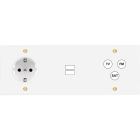 MODELEC - Façade Confidence Laiton Blanc Email Triple Horizontale PCK U1 C3 Vis