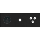 MODELEC - Façade Empreintes ANGLE Noir Triple Horiz Prise de Courant Chargeur USB C3 M
