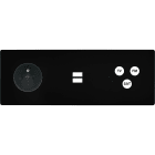 MODELEC - Façade "M" Noir Mat Triple Horizont 1 Prise 1 Chargeur USB 1 Tv-Fm-Sat magnétiq