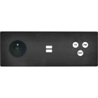 MODELEC - Façade "M" Acier Verni Trip Horizont 1 Prise 1 Chargeur USB 1 Tv-Fm-Sat magnétiq