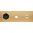 MODELEC - Façade Confidence Laiton Brosse Triple Horizontale PC M1 U1 Vis