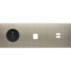 MODELEC - Façade Confidence Laiton Acier Brosse Triple Horizontale PC M1 U1