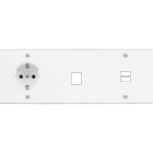 MODELEC - Façade Confidence Laiton Blanc Mat Triple Horizontale PCK M1 U1 Vis