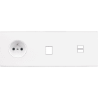 MODELEC - Façade Confidence Laiton Blanc Mat Triple Horizontale PC M1 U1