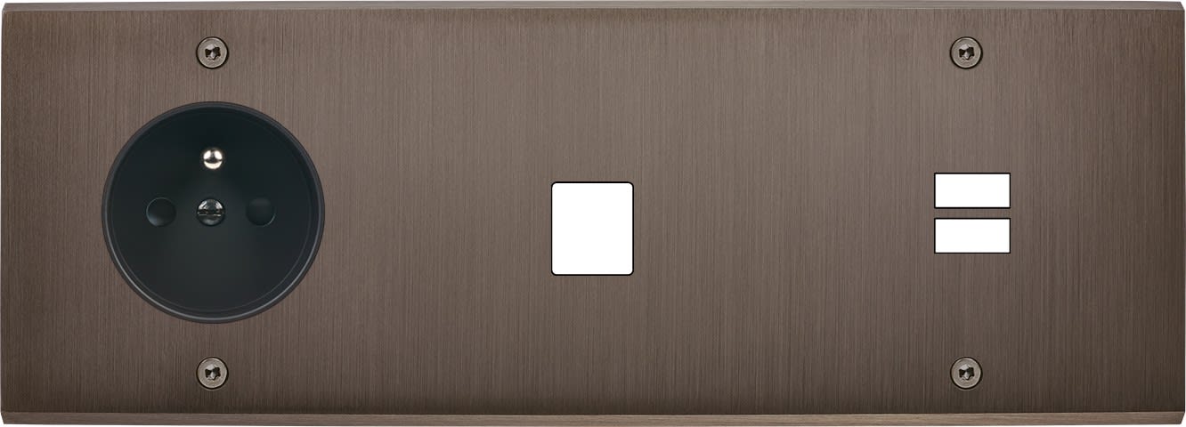 MODELEC - Façade Confidence Laiton Canon De Fusil Triple Horizontale PC M1 U1 Vis