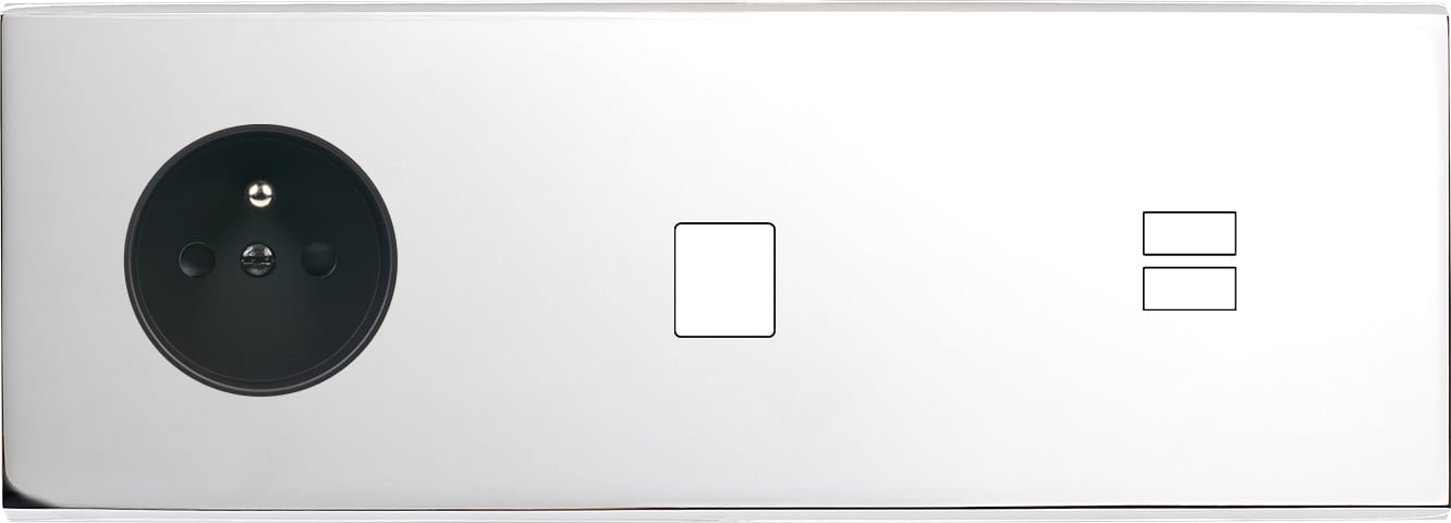 MODELEC - Façade Confidence Laiton Chrome Triple Horizontale PC M1 U1