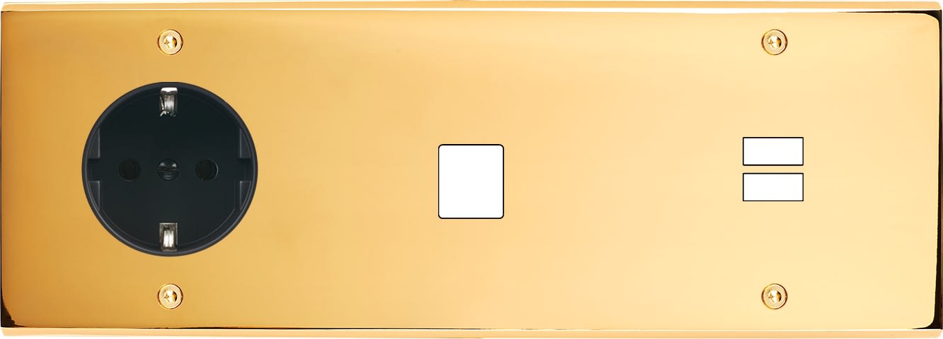MODELEC - Façade Confidence Laiton Or Miroir Triple Horizontale PCK M1 U1 Vis