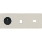 MODELEC - Façade "M" Nickel Brosse Triple Horizont 1 Prise 1 Media 1 Chargeur USB magnétiq