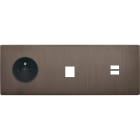 MODELEC - Façade "M" Laiton Canon Triple Horizont 1 Prise 1 Media 1 Chargeur USB magnétiq