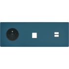 MODELEC - Façade "M" Gris Mat Triple Horizontale 1 Prise 1 Media 1 Chargeur USB magnétique