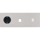 MODELEC - Façade M Nickel-Sab Triple Horiz 1 Prise Schuko 1 Media 1 Chargeur USB magnétiq