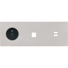 MODELEC - Façade "M" Nickel Sable Triple Horizonta 1 Prise 1 Media 1 Chargeur USB magnétiq