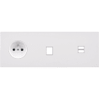 MODELEC - Façade Désir Blanc Mat Triple Horizontale PC M1 U1