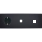 MODELEC - Façade Confidence Laiton Noir Mat Triple Horizontale PCK U1 M1
