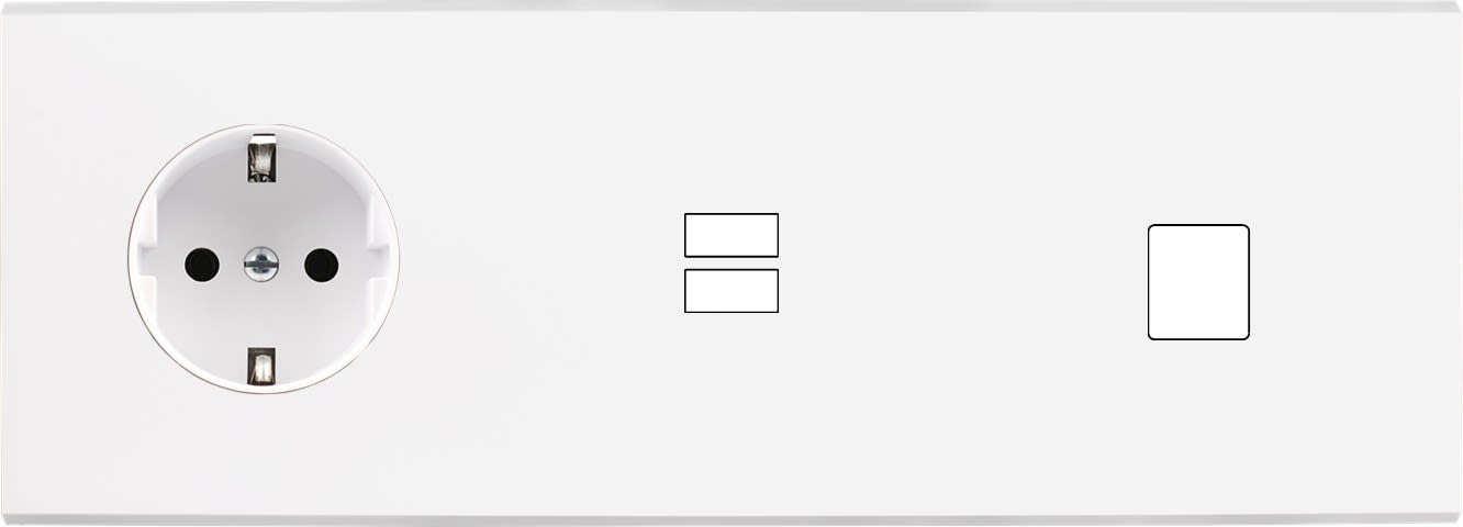 MODELEC - Façade Confidence Laiton Blanc Mat Triple Horizontale PCK U1 M1