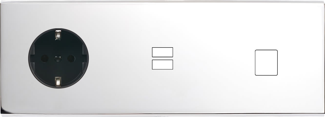 MODELEC - Façade Confidence Laiton Chrome Triple Horizontale PCK U1 M1