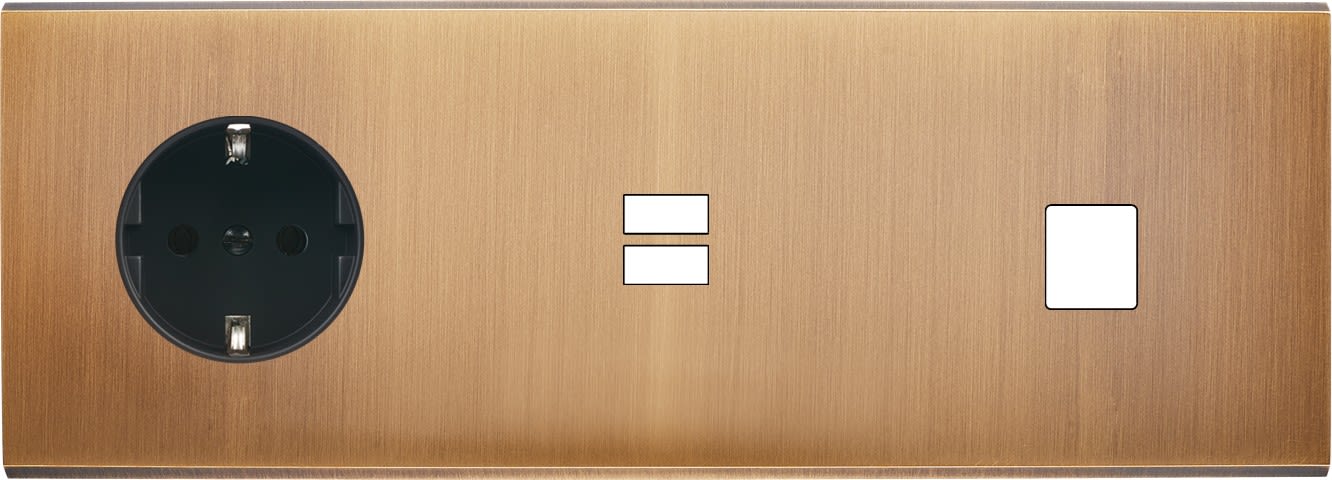 MODELEC - Façade Confidence Laiton Vieux Bronze Triple Horizontale PCK U1 M1