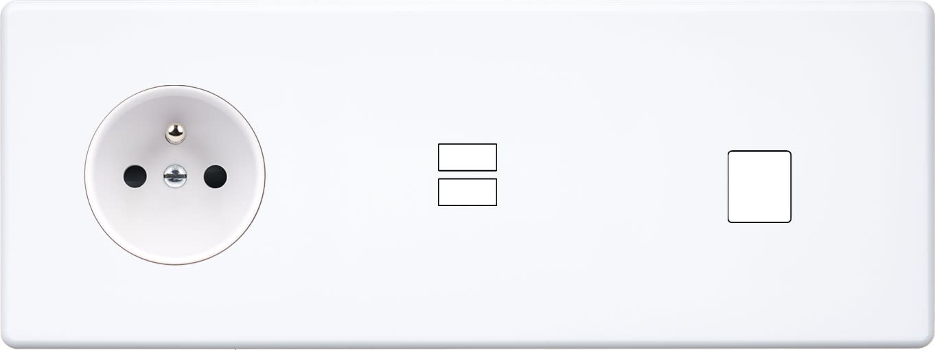 MODELEC - Façade Hitera Blanc Triple Horizontale PC U1 M1