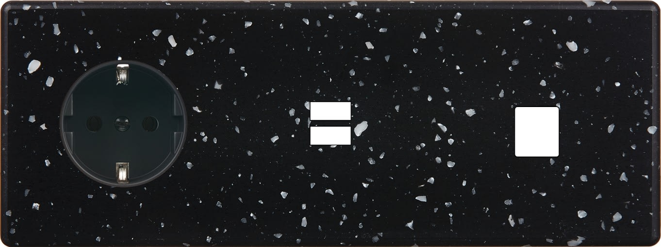 MODELEC - Façade Hitera Terrazzo Noir Triple Horizontale PCK U1 M1