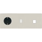 MODELEC - Façade "M" Nickel Brosse Triple Horizon 1 Schuko 1 Chargeur USB 1 Media magnétiq