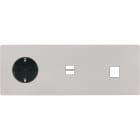 MODELEC - Façade M Nickel-Sab Triple Horizo 1 Prise Schuko 1 Chargeur USB 1 Media magnétiq