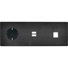 MODELEC - Façade M Acier Verni Triple Horiz 1 Prise Schuko 1 Chargeur USB 1 Media magnétiq
