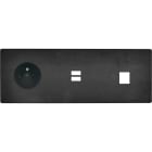 MODELEC - Façade "M" Acier Verni Triple Horizontal 1 Prise 1 Chargeur USB 1 Media magnétiq