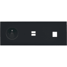 MODELEC - Façade Désir Noir Mat Triple Horizontale PC U1 M1