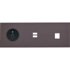 MODELEC - Façade Désir Anthracite Mat Triple Horizontale PC U1 M1