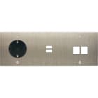 MODELEC - Façade Confidence Laiton Acier Brosse Triple Horizontale PCK U1 M2 Vis