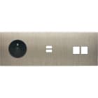 MODELEC - Façade Confidence Laiton Acier Brosse Triple Horizontale PC U1 M2