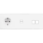 MODELEC - Façade Confidence Laiton Blanc Mat Triple Horizontale PCK U1 M2