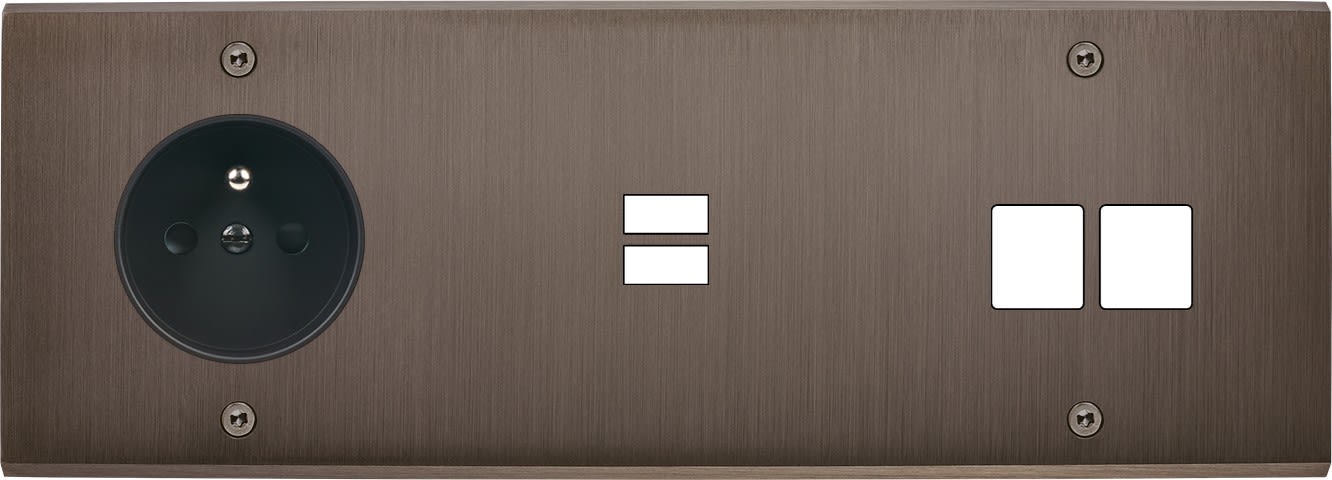 MODELEC - Façade Confidence Laiton Canon De Fusil Triple Horizontale PC U1 M2 Vis