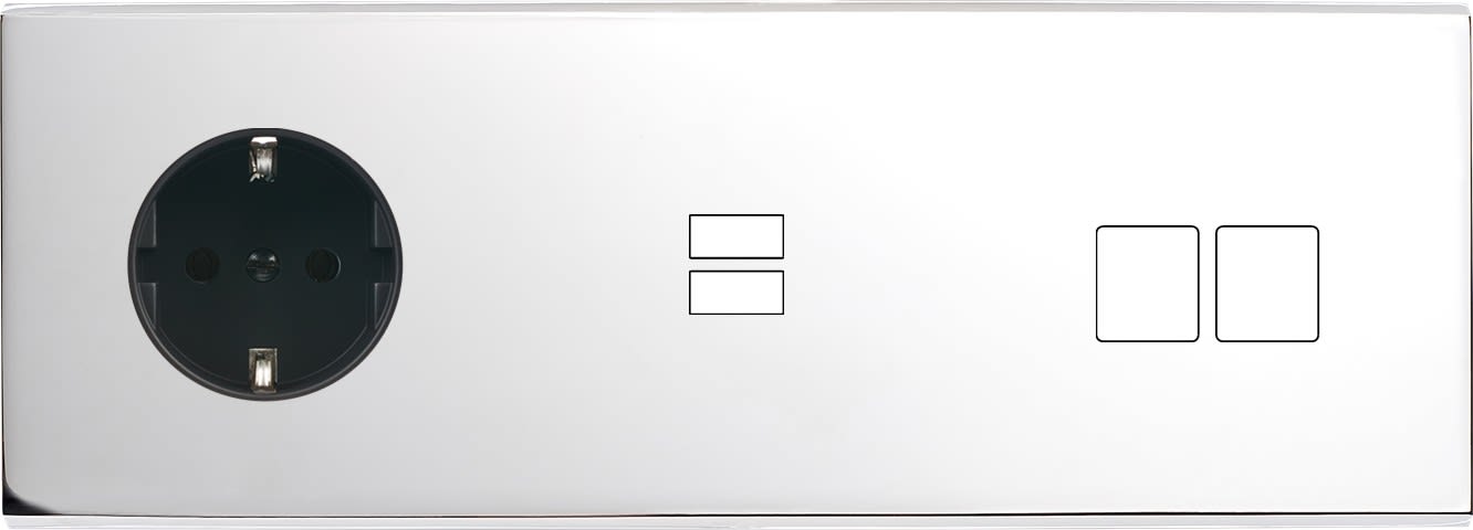 MODELEC - Façade Confidence Laiton Chrome Triple Horizontale PCK U1 M2