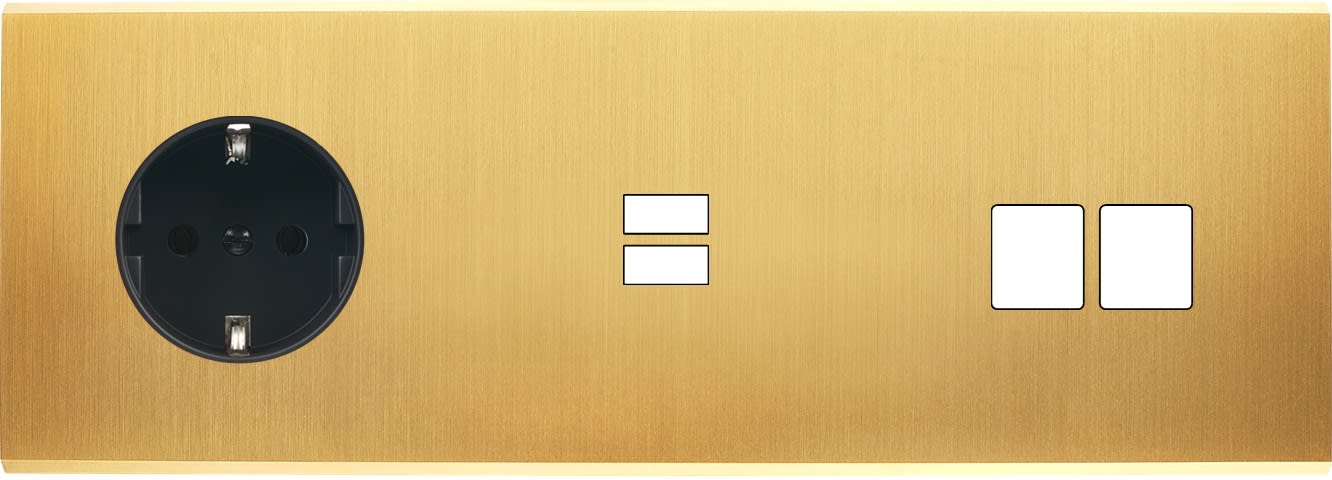 MODELEC - Façade Confidence Laiton Satine Triple Horizontale PCK U1 M2