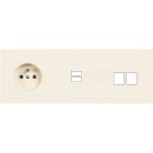 MODELEC - Façade Désir Ivoire Mat Triple Horizontale PC U1 M2